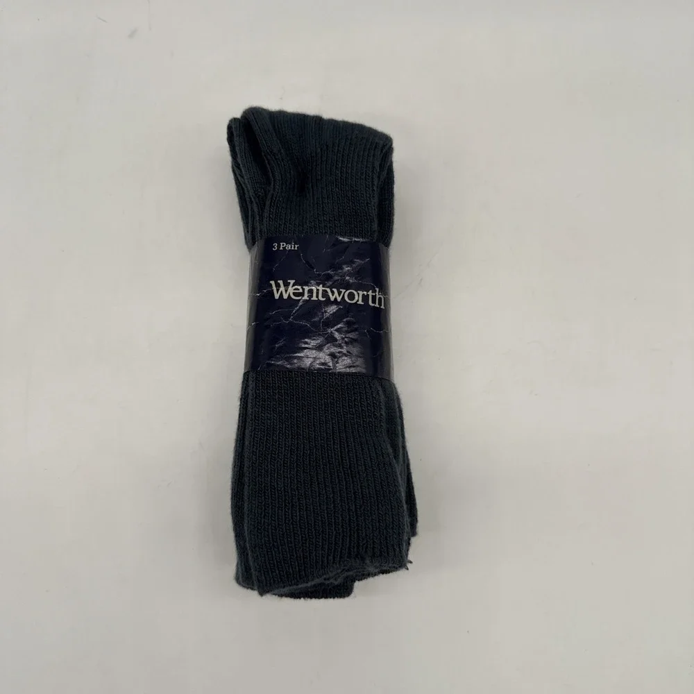 Vintage Montgomery Ward Wentworth Grey Socks 3-Pack Made in USA